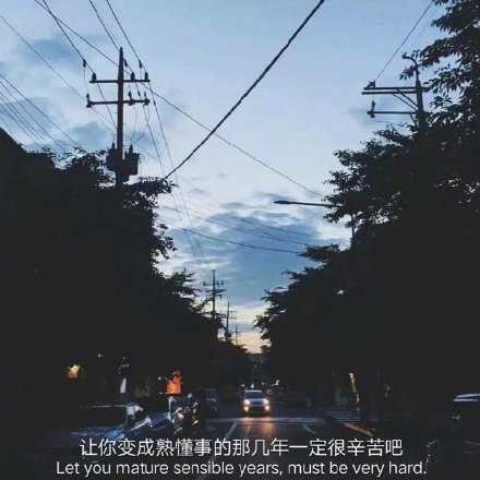 你忍住不哭的那一天 一定成长了不少吧