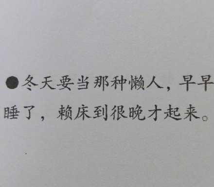 冬天就要当懒人