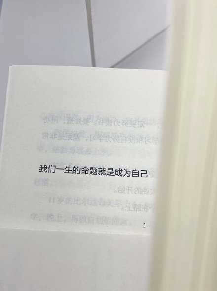 “我们一生的命题就是成为自己。”