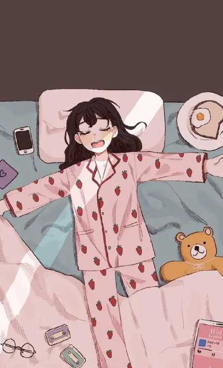 真正的幸福是不需要为明天设闹钟。晚安。