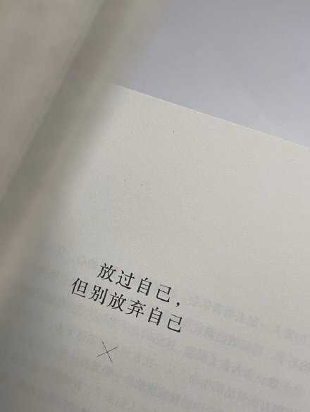 放过自己 但别放弃自己